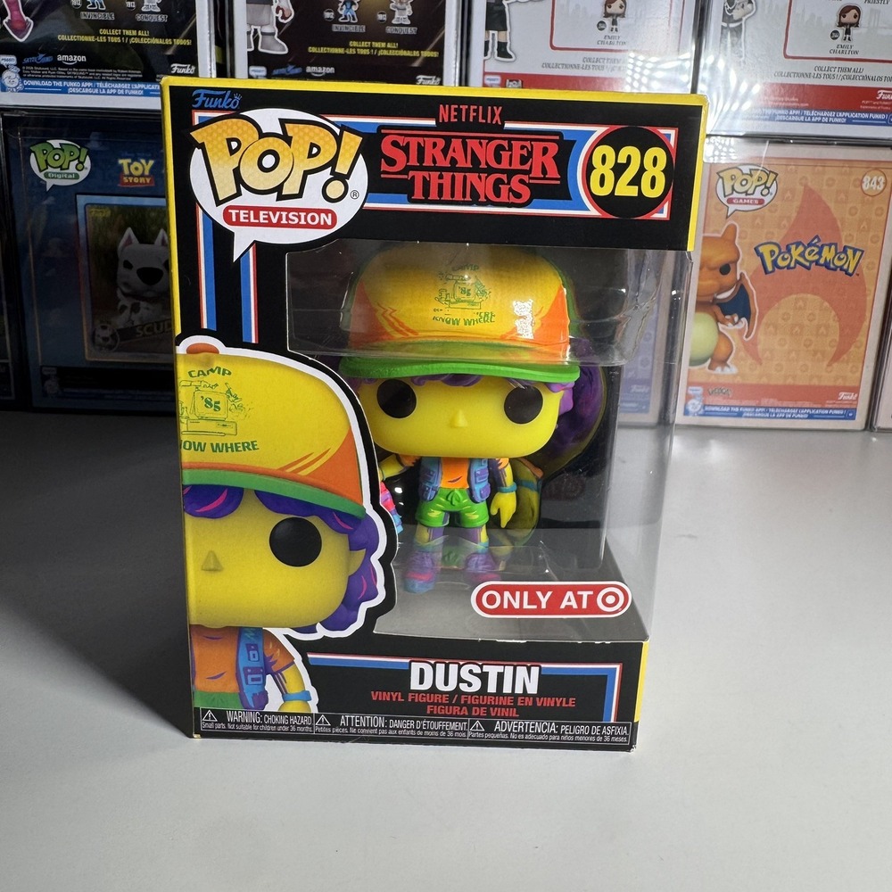 Funko Pop Dustin 828 Stranger Things Black Light Target Exclusive